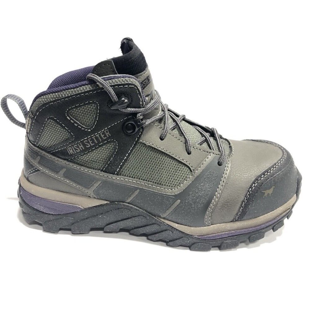 Irish Setter Women’s Rockford, Gray Waterproof Boots, Size 6.5 Wide.